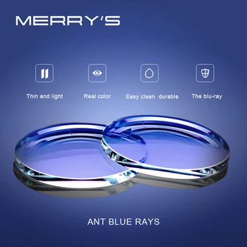 MERRY Anti Blue Light Serie de 1.56 de 1.61 1.67 baza de Prescriptie medicala CR-39 Rășină Asferice Lentile pentru Ochelari Miopie Hipermetropie Prezbiopie Obiectiv