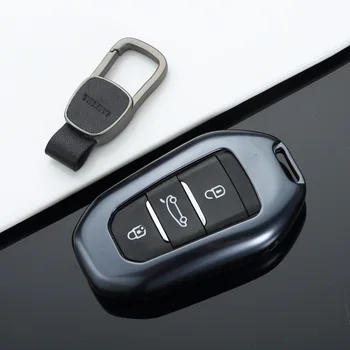 Aliaj de aluminiu Cheia de la Mașină Caz Shell-Cheie Capac Sac de Depozitare Protector pentru Peugeot 301 308 408 508 2008 3008 5008 4008