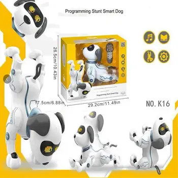 RC Inteligent Robot de Jucărie de Câine de Programare Vorbesc Inteligent Robot de Mers pe jos de Câine de Companie Jucărie de Ziua de nastere Cadou de Crăciun Jucării Pentru Copii