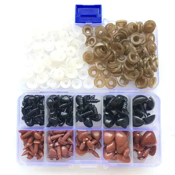 130pcs/cutie Mini Negru si Maro, din Plastic de Siguranță Nasul Triunghi Pentru Teddy Bear Animale de Pluș Jucării Amigurumis Papusi Accesorii