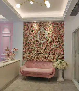 Flori de perete simulare fundal de flori de nunta recuzită rosu ancora fotografie fundal de decor interior studio real perete floare