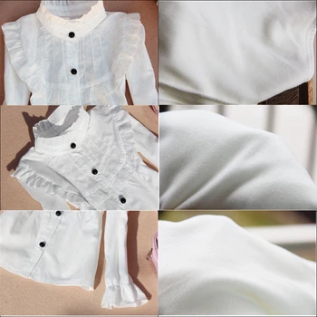 Toamna noi pentru copii haine copilul de jos tricourile de Bumbac Alb bluze fete de Moda de Iarnă adauga lână topuri Adolescente haine