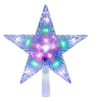 Lucios Decor de Crăciun de Crăciun Copac Star Xmas Decor Transparent LED Luminos bradului Star Party Festival Ornament