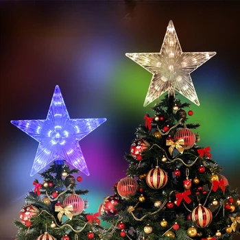 Lucios Decor de Crăciun de Crăciun Copac Star Xmas Decor Transparent LED Luminos bradului Star Party Festival Ornament