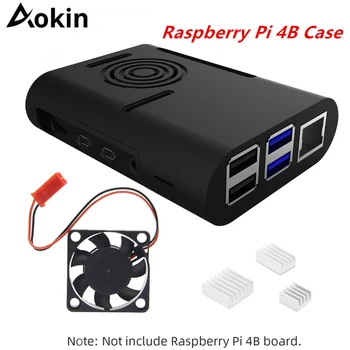 Pentru Raspberry Pi 4 Caz, Raspberry Pi 4 Modelul B de Protecție ABS Caz cu Ventilator de Răcire + Aluminiu Radiatoare Pentru Raspberry Pi 4B