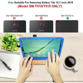 Piele Samsung Tab 10.1 2019 Caz Cu Suport Pentru Samsung Galaxy Tab 10.1 Cazul SM-T510 T515 Tablette Samsung Capac