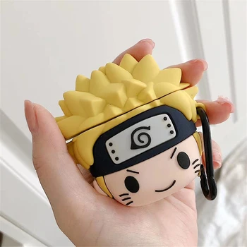 Moda Anime Naruto Sasuke Căști De Caz Pentru AirPods 1 2 Încărcarea Cutie Silicon Moale Fără Fir Bluetooth Casti Proteja Capacul