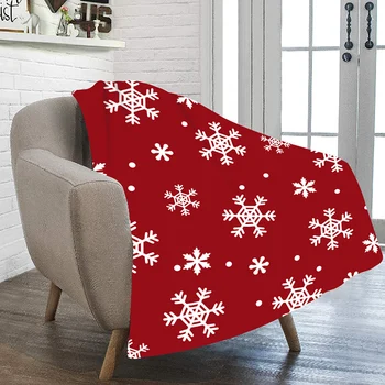 Bedsure Vacanță de Crăciun Fleece Pătură Fulg de nea Roșu și Alb Cald Fuzzy Aruncări de Iarnă lenjerie de Pat TP-Fierbinte