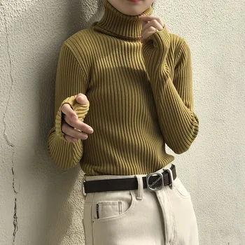 Mooirue iarna femei pulover Guler 2020 nou stil coreean slim cu maneca lunga tricou bottom pulover pulover