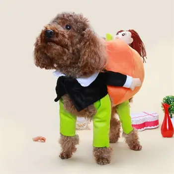 Halloween pentru animale de companie câine, pisică amuzant Purta costum de dovleac doggy moda drăguț uza haine catelus jachete îmbrăcăminte pentru câini pisici salopete