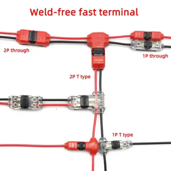 10buc Rapid Îmbinare Cabluri de Sârmă Conector pentru AWG22-18 1-2pin Benzi cu LED-uri de Cablu Electric de Sertizare Terminale Blocuri Conductor