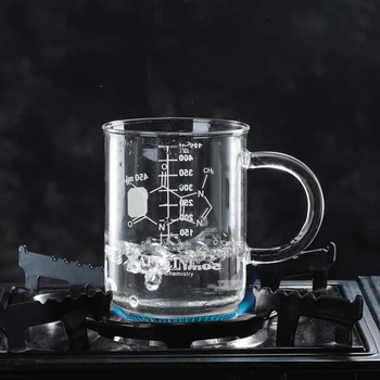 De Mare Capacitate Creatoare De Sticlă Ceașcă De Măsurare Rotund Transparent De Calitate Alimentară Borosilicată De Uz Casnic Lapte Bea Cafea Maner Cani