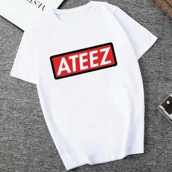 Grup Kpop ATEEZ T-shirt tricou Topuri Hongjoong Seonghwa Yunho Yeosang San Mingi Wooyoung jong-ho ATEEZ UN Adolescent Z pentru Femei T shirt
