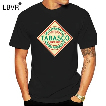 Tabasco T-Shirt de Moda pentru Bărbați Mâneci Scurte Topuri de Bumbac Îmbrăcăminte Roșu
