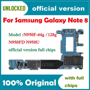 New Sosire Deblocat Pentru Samsung Nota 8 N950F N950FD N950U 64GB Placa de baza Original Cu Chips-uri IMEI sistem de OPERARE Android Testat Placa de baza