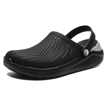 2020 Sandale Bărbați Crocks Gaură de Vară, Pantofi Crok Cauciuc Saboti Barbati EVA Unisex Grădină Pantofi Negru Crocse Plaja Plat Sandale Papuci