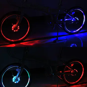 1/2 buc Reîncărcabilă LED RGB Colorate Bicicleta Butuc Roata Lumina Impermeabil Biciclete a Vorbit Luminile de Avertizare de Siguranță Decor ED-transport