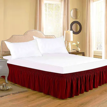 De Vânzare la cald Nou Solid Elastic Fusta Pat Home Hotel Dormitor Decoratiuni pentru Casa si gradina Produse Textile 6 Culori S/M/L/XL