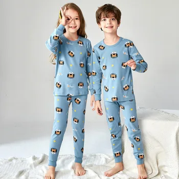 Bumbac pur de Desene animate pentru Copii Seturi de Pijamale Noi pentru Copii Pijamale pentru Copii Mario Haine de Toamna Pijamale pentru Fete și Băieți 2-12 ani