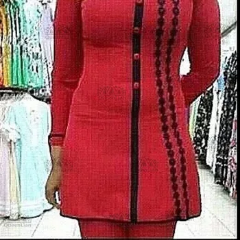 African Dashiki Costum Nou de Mare Elastic Toamna Design cu Maneci Lungi Frumos Brodate Bazin Costum Pentru Doamna(TZ03#)