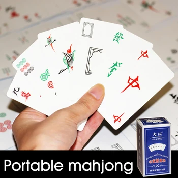 144sheets/set de Petrecere Joc Mahjong Card Tăcut Mini Divertisment de Vacanta de Călătorie Portabil Dormitor Poker Hârtie Acasă