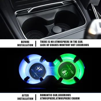 1buc Condus Masina Cupa Insigna Lumini Luminos Coaster Pahare suporturile Pentru Honda Mugen Power Civic Acorduri CRV Hrv Jazz CBR VTX Mașină de Bunuri