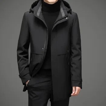 2021 jos jacheta, palton barbati haina de iarna alba iarna paltoane