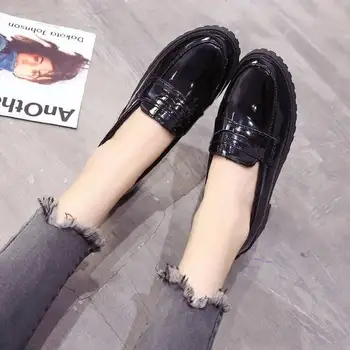 EAGSITY moda mocasini pantofi pentru femei balerini mocasini rotund toe slip pe confort casual moale mers pe jos de pantofi maro negru