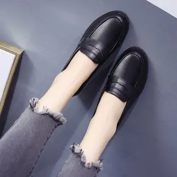EAGSITY moda mocasini pantofi pentru femei balerini mocasini rotund toe slip pe confort casual moale mers pe jos de pantofi maro negru