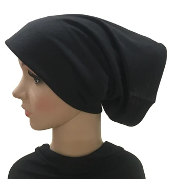 Simplu Underscarf Femeile Musulmane Pălării Interior Hijab Acoperă Islamic Bumbac Sub Eșarfă Capota Văl Arabe Pălărie Moale Capace
