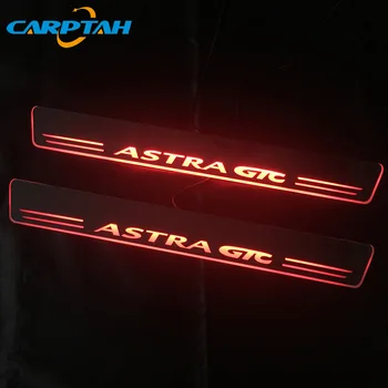 CARPTAH 2 BUC Garnitura Pedala Exterior Auto Piese LED Pragului de Ușă Scuff Placa Cale Dinamică Streamer lumina Pentru OPEL ASTRA GTC
