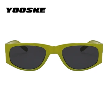 YOOSKE Epocă Ochi de Pisica ochelari de Soare Femei Barbati Retro Verde Hip-hop Ochelari de Soare la Modă Ochelari de Nuante