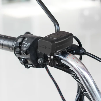 LMoDri Motocicleta montate pe Vehicule Incarcator Dual rezistent la apa QC Quick Charge 3.0 12V Încărcător de Telefon Voltmetru Comutator Adaptor