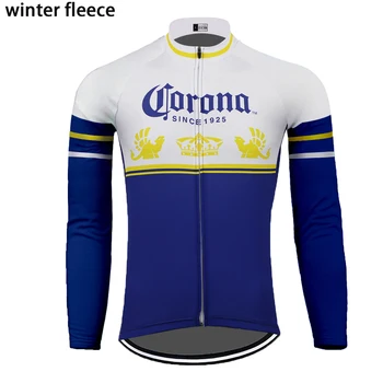 Bere corona1925 Ciclism Jersey cu mâneci Lungi de lână de iarnă și nu fleece cald mtb jersey ciclism de îmbrăcăminte subțire biciclete haine