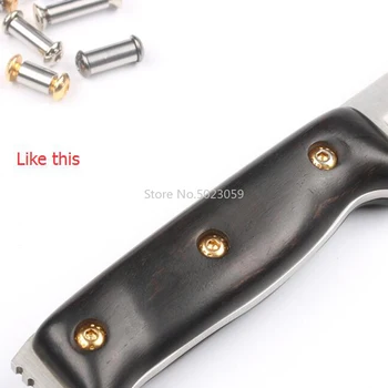 10 bucăți de Bricolaj Cuțit material de Luare de cuțit Mâner șurub Cilindric Piulițele conductei de legătură nit Brânză M4 Fir