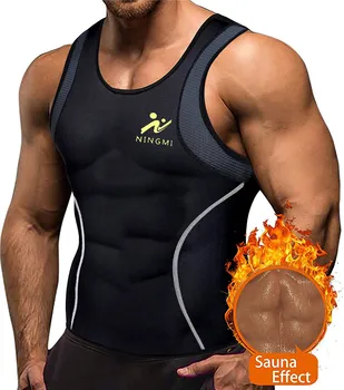 NINGMI Sport Shirt Mens Slăbire Vesta de Fitness Colanti Pierderea in Greutate Neopren Sauna Talie Antrenor Formatorii Corpului Respirabil Rezervor de Top