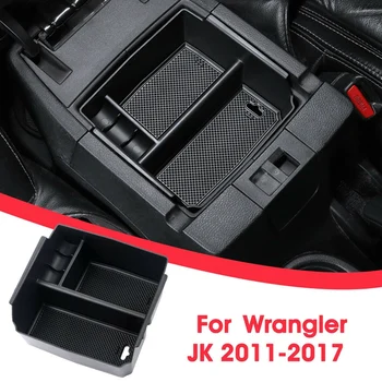 Mașină neagră Accesorii de Interior Cotiera Cutie Depozitare pentru Jeep Wrangler JK 2011-18