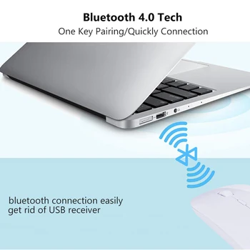 Noul Bluetooth 4.0 Wireless Mouse Mini Reîncărcabilă Computer Mouse-ul pentru Dell Acer Hp Asus Șoareci Optice Tăcut Click pentru Mac/Win10
