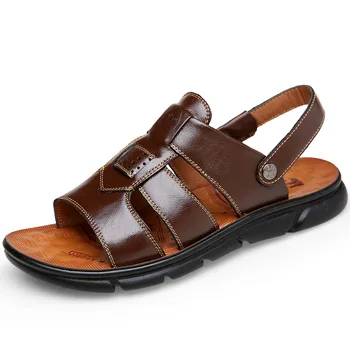 2020 vara mens papuci piele sandale casual în aer liber bărbați sandale din piele pentru pantofi de Plaja hombre Gol celular pantofi