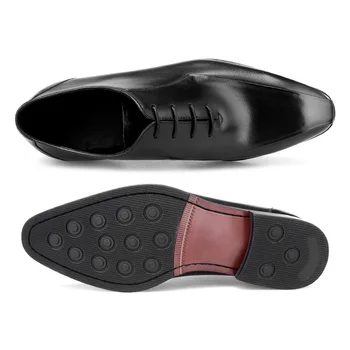 Bărbați de Noi Afaceri Rochie Pantofi Barbati Formale Purta Pantofi din Piele naturală Handmade Oxfords Dantela-up Pantofi pentru Bărbați