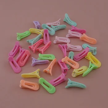 100BUC 1.3 cm*3.2 cm Culori Pastelate filigran oval din Plastic aligator Clipuri de păr pentru copii accesorii de par agrafe de par pentru DIY boutique
