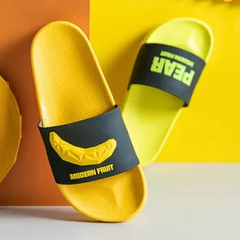 Pantofi de vara de Moda de Banane cu Fructe Acasă Papuci Femei Interioare Apartamente Portocaliu Baie Slide-uri Non-Alunecare de sex Masculin Pereche de Pantofi din PVC Papuc