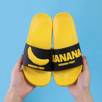Pantofi de vara de Moda de Banane cu Fructe Acasă Papuci Femei Interioare Apartamente Portocaliu Baie Slide-uri Non-Alunecare de sex Masculin Pereche de Pantofi din PVC Papuc