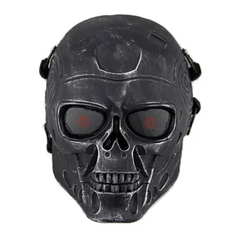 Airsoft Metal Mască de Protecție Terminator Craniu Tactic, Mască Completă Militar Army Paintball CS Wargame Măști de Protecție