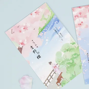 30 Coli/Set Floare De Cires Japonez Carte Poștală, Felicitare De Ziua De Nastere Scrisoare Card Cadou Un Card De Mesaj