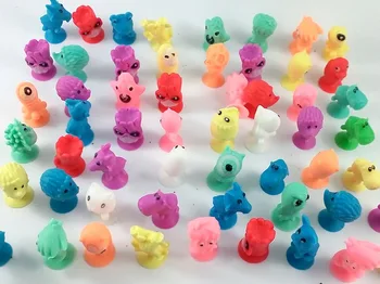 100buc/lot Normală din Plastic Moale Fraier Papusi Mini Monster ventuza Copii Ocean Animal Capsule Model de Colector de Acțiune Figura Jucărie