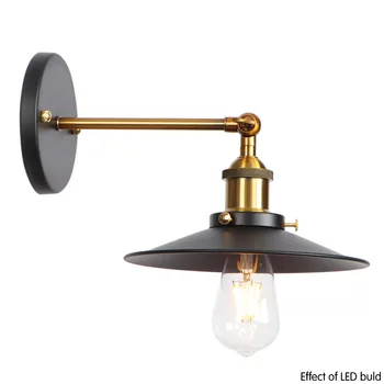 Loft Decor Vintage Sconces Perete iluminat Industrial LED Edison Perete Lampă de Noptieră Acasă de Iluminat Fier Lentile Umbra Regla Corpuri