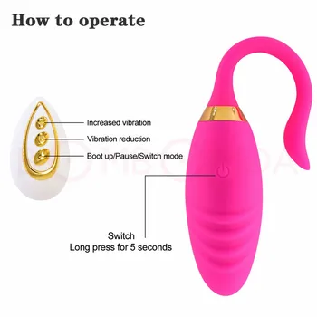 Telecomanda Wireless Vagin Vibrator Adult de sex Feminin pentru Masaj Dragoste Ou Vibrator Erotic Sex Jucărie pentru Adulți Anal toy Masturbator