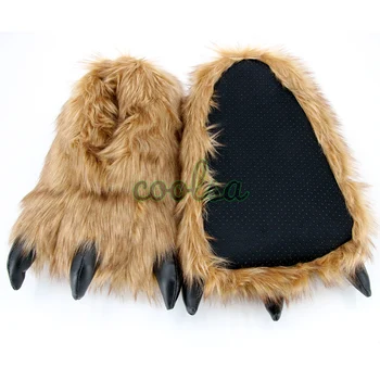 Iarna Unisex Acasă Papuci De Casă Labă De Urs Pantofi Amuzant Animal Cu Gheare Plat, Moale, Cald, Etaj Interior Papuci Femei Bărbați Pluș Casa Pantofi