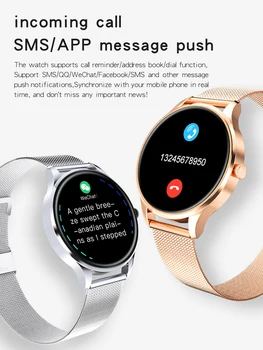 2021 Noua Moda Ceas Inteligent Femei De Aur Heart Rate Monitor De Monitorizare De Somn Ceas De Cuplu Tracker De Fitness Smartwatch Pentru Femei
